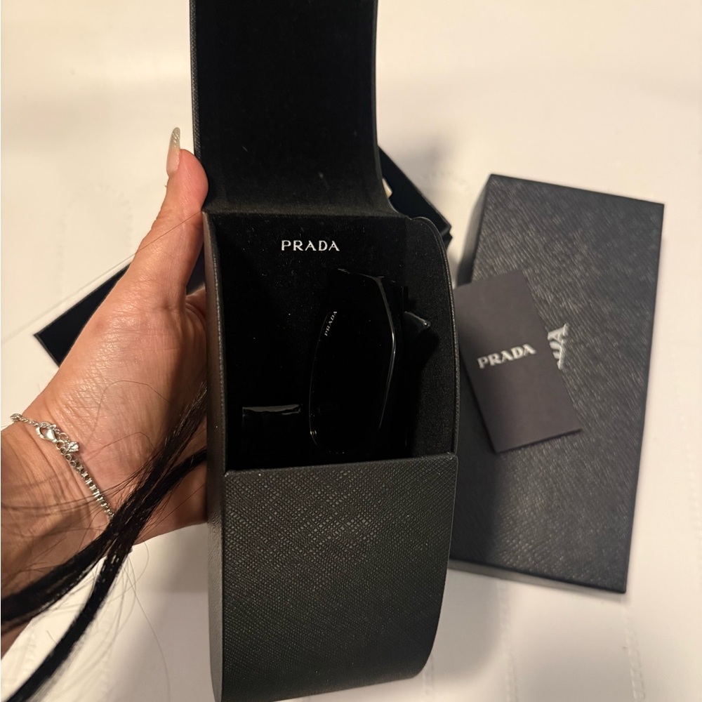 Prada Black Angular Cat-Eye Sunglasses - image 10